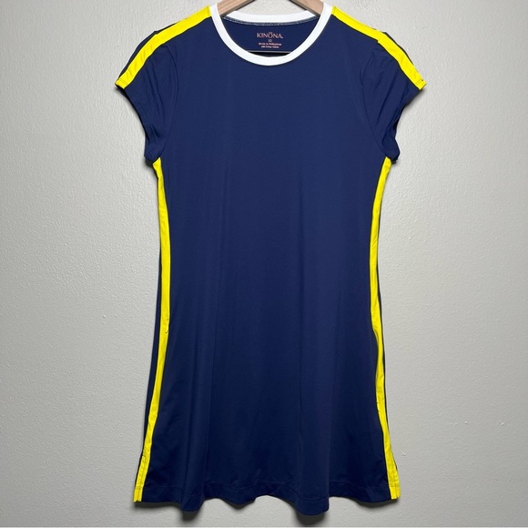 Kinona Women Dress XS Blue Pin High Golf Performance Italian Fabric Nylon Pocket - Picture 2 of 10